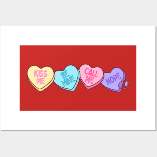 Valentine's Da6 Sweetheart Candies Conversation Candies Posters and Art